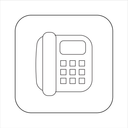 Telephone. Vector linear icon. Isolatedのイラスト素材