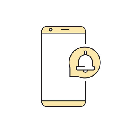 Smartphone. Vector linear icon. Isolatedのイラスト素材