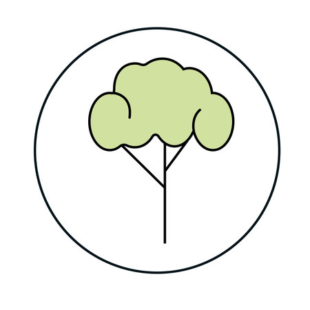 Tree. Linear color vector icon.のイラスト素材
