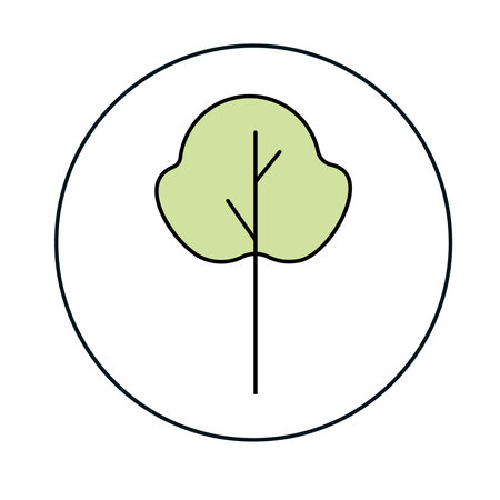 Tree. Linear color vector icon.のイラスト素材