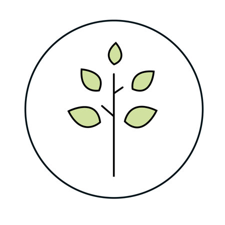 Tree. Linear color vector icon.のイラスト素材