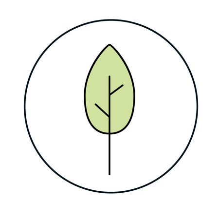 Tree. Linear color vector icon.のイラスト素材