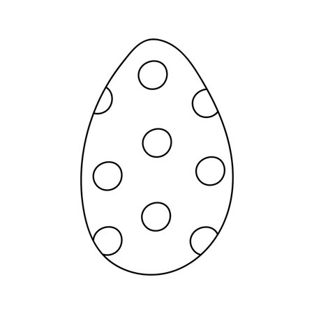 Easter Egg. Vector illustration. Isolated on white backgroundのイラスト素材