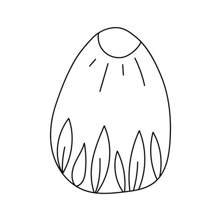 Easter Egg. Vector illustration. Isolated on white backgroundのイラスト素材