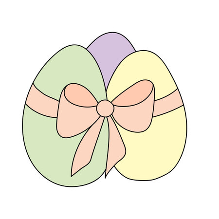 Easter Egg. Vector illustration. Isolated on white backgroundのイラスト素材