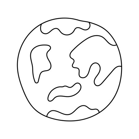 Planet. Vector illustration, isolated on white backgroundのイラスト素材
