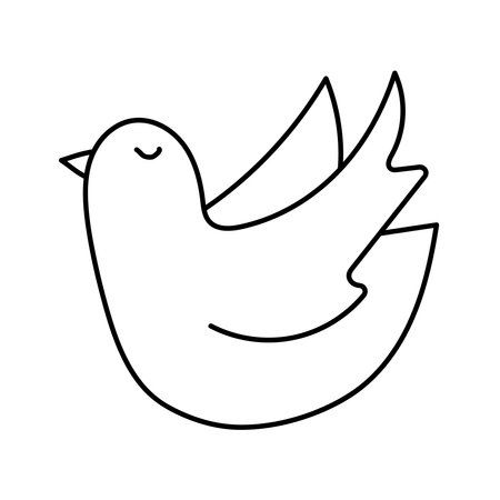 Dove.Vector illustration in doodle style.のイラスト素材