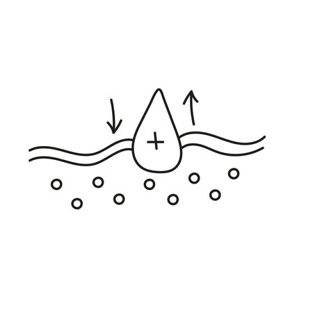 Skin moisturizing. Vector illustration in doodle styleのイラスト素材