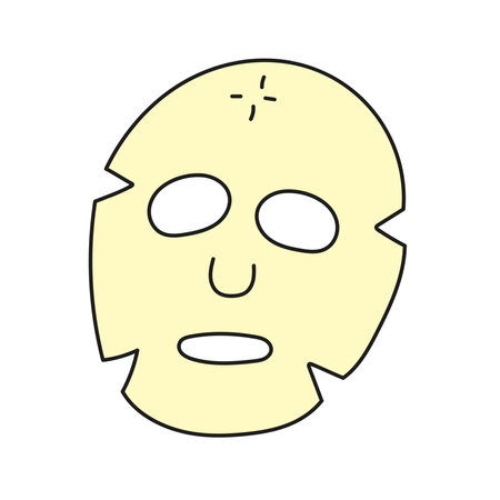 Cosmetic face mask. Vector illustration in doodle styleのイラスト素材
