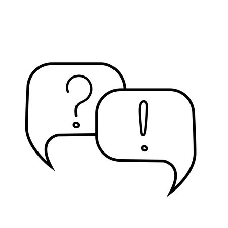 Dialogue, chat. Vector illustration in doodle style.のイラスト素材