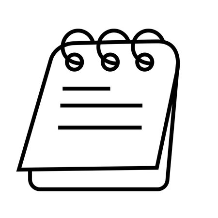 Notebook. Vector illustration in doodle style.のイラスト素材