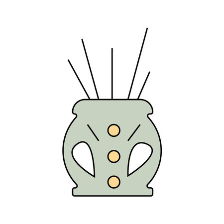 Incense in doodle style. Vector illustration. Isolated on white backgroundのイラスト素材