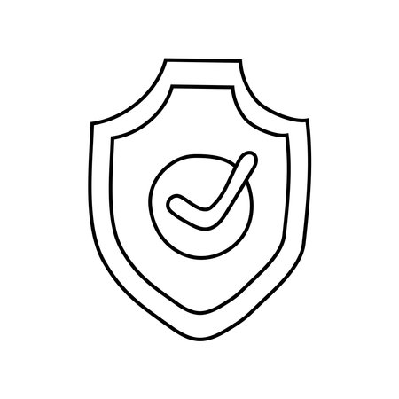 Protection, safety doodle. Vector Isolated on white backgroundのイラスト素材