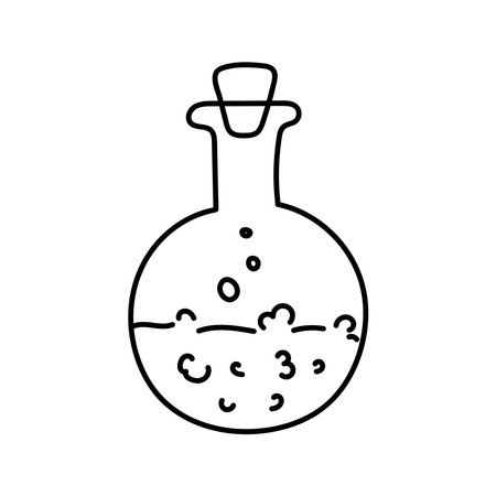 Potion. Vector illustration in doodle styleのイラスト素材
