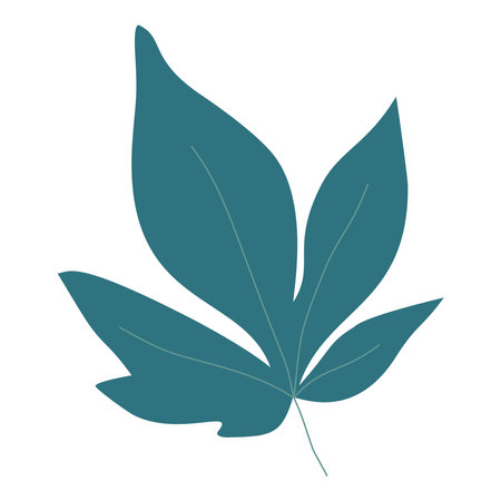 Abstract plant with colored leaves. Vector illustrationのイラスト素材