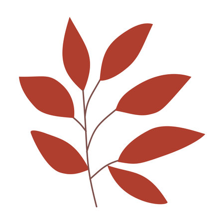 Abstract plant with colored leaves. Vector illustrationのイラスト素材