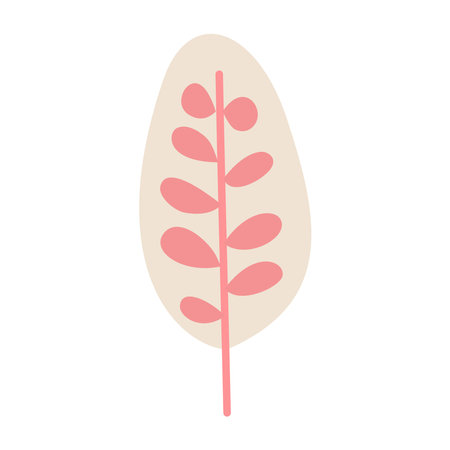 Abstract cute leaves colored. In pastel colors, childish, unusual, vectorのイラスト素材