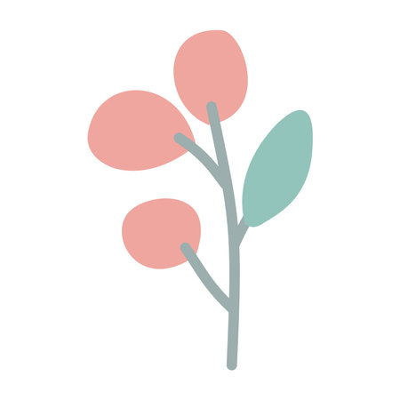 Abstract cute colored flowers. In pastel colors,のイラスト素材