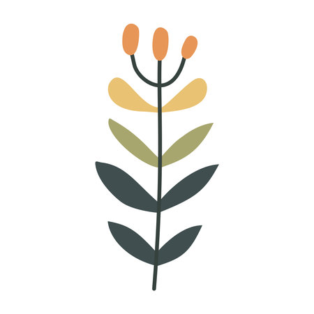 Plant leaf, branch colorful. Icon, vector illustration, graphic design, flat styleのイラスト素材