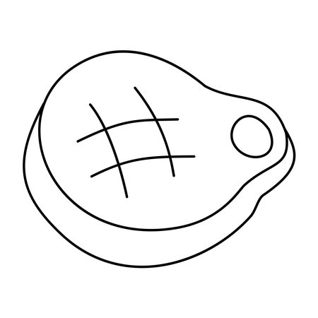 Steak doodle. Isolated on white backgroundのイラスト素材