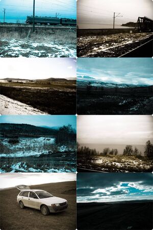 seven beautiful landscapes and car