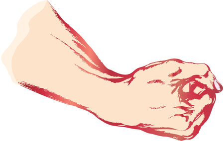the isolated drawing of a human fistのイラスト素材