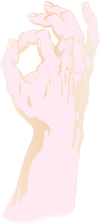 a gesture of the truncated human handのイラスト素材