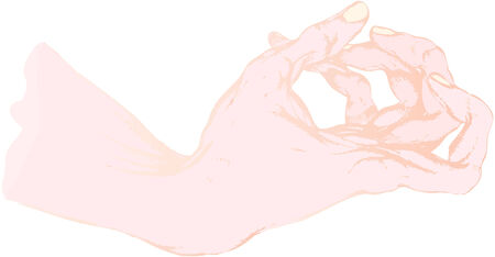the truncated human hand is like pawのイラスト素材