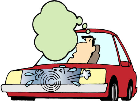 the scene of some defect in the carのイラスト素材