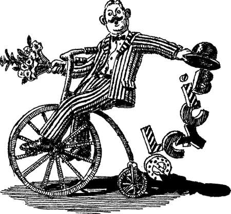 man on bikeのイラスト素材