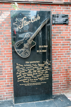 The memorial stone of the historical Star Club at the place where the club was at Grosse Freiheit. Hamburg, St. Pauli, Germany, 08.17.2010&#xA;のeditorial素材