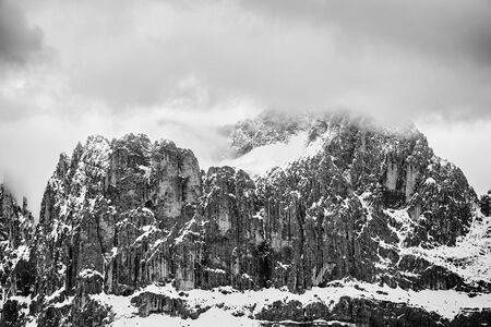 A mountain massif of the Dolomites. Photographed in South Tyrolの写真素材