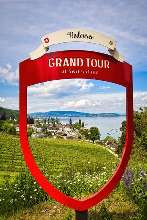 View from Arenenberg to the Bodenseeの写真素材