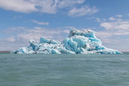 Iceberg in glacier lagoon in iceland