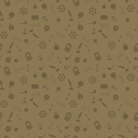 Seamless pattern with icons of things working cabinetのイラスト素材