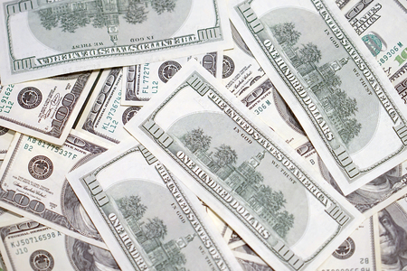 Background with money american hundred dollar billsの写真素材