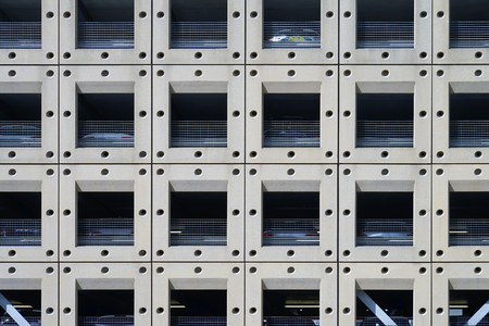 Multi level parking area. Architecture building with car garage. Multi level parking lot. Texture.の写真素材