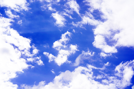 Blue sky with clouds backgroundの写真素材
