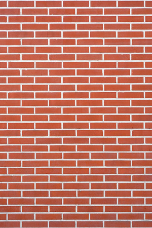 New Red Brick wall for background or texture. New red brick wall texture backgroundの写真素材