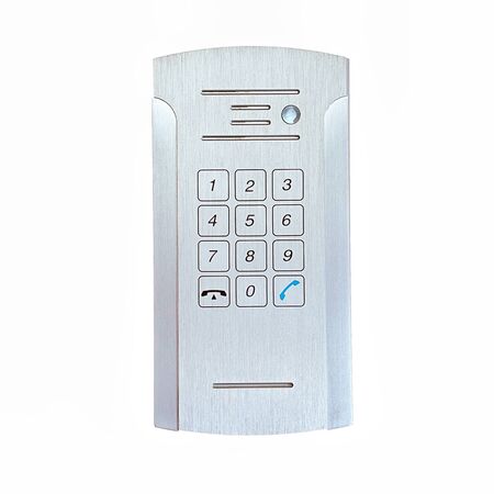 Secure password on keyboard for opening home house door isolated on white background. Password code Security keypad system protected in Public Building. The security code combination to unlock the doorの写真素材
