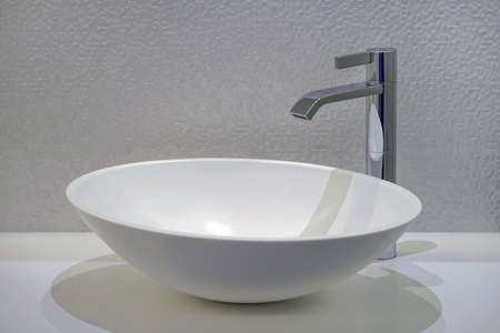 Modern interior of washbasin and faucetの写真素材