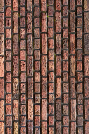 Red brick wall background. Texture - brick wall background. Old red brick wall texture backgroundの写真素材