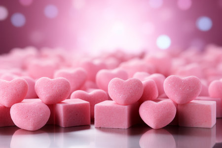 Romantic valentines day love concept for greeting cards and social media promotionの素材