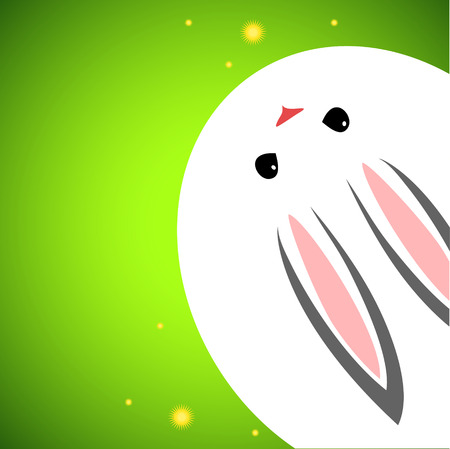 Easter card with rabbit outlineのイラスト素材