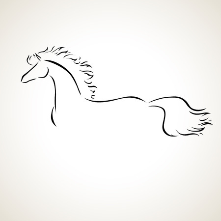 vector stylized figure of a horseのイラスト素材