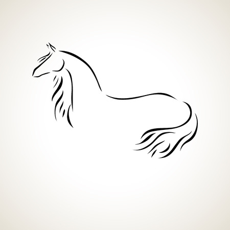 vector stylized figure of a horseのイラスト素材