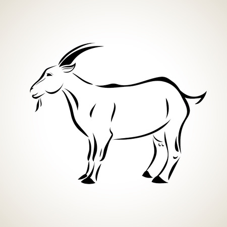 vector stylized figure of a goatのイラスト素材