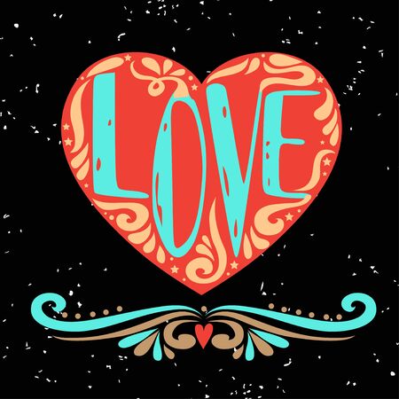 Valentines Day card. Greeting typography. Valentine's card.のイラスト素材