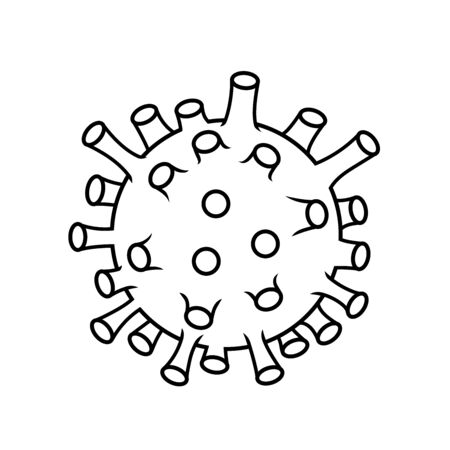 Coronavirus Covid-2019 Cell Icon. Dangerous virus vector illustrationのイラスト素材