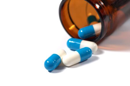Tablets dropped out of a bottle